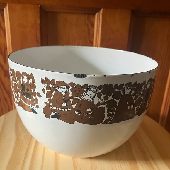 Finland Arabia/Finel Kaj Franck Enamel Bowl in Ritari - Picture 3 of 7